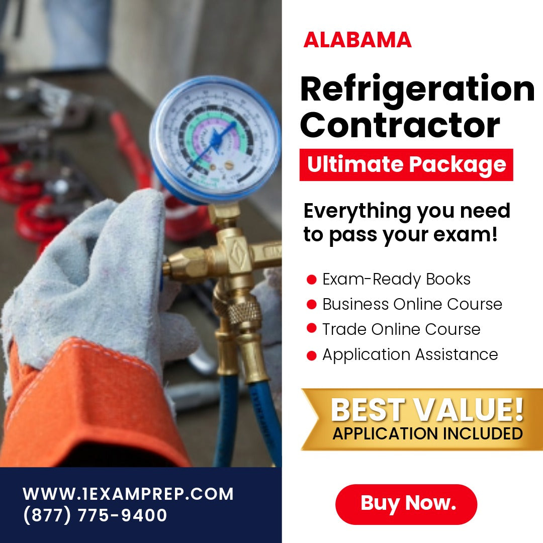 Alabama Refrigeration Contractor Exam Ultimate Package