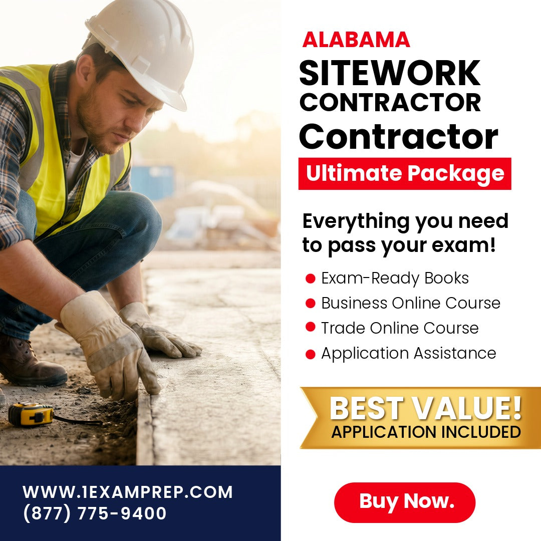 Alabama Sitework Contractor Ultimate Exam Prep Rental Package
