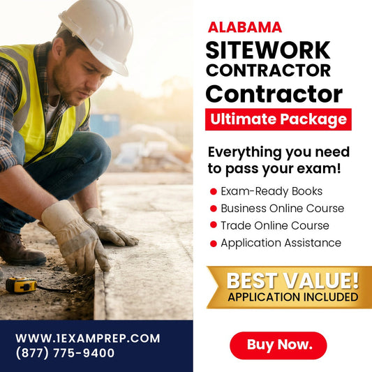 Alabama Sitework Contractor Ultimate Exam Prep Rental Package