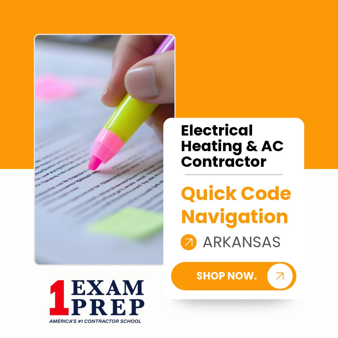 Arkansas Electrical Heating & AC Contractor Exam Quick Code Navigation
