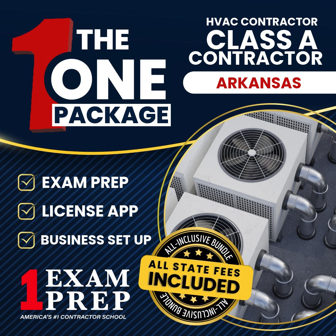 The 1 Package: All-Inclusive Arkansas Class A HVACR Contractor Exam, Licensing & Business Setup Solution