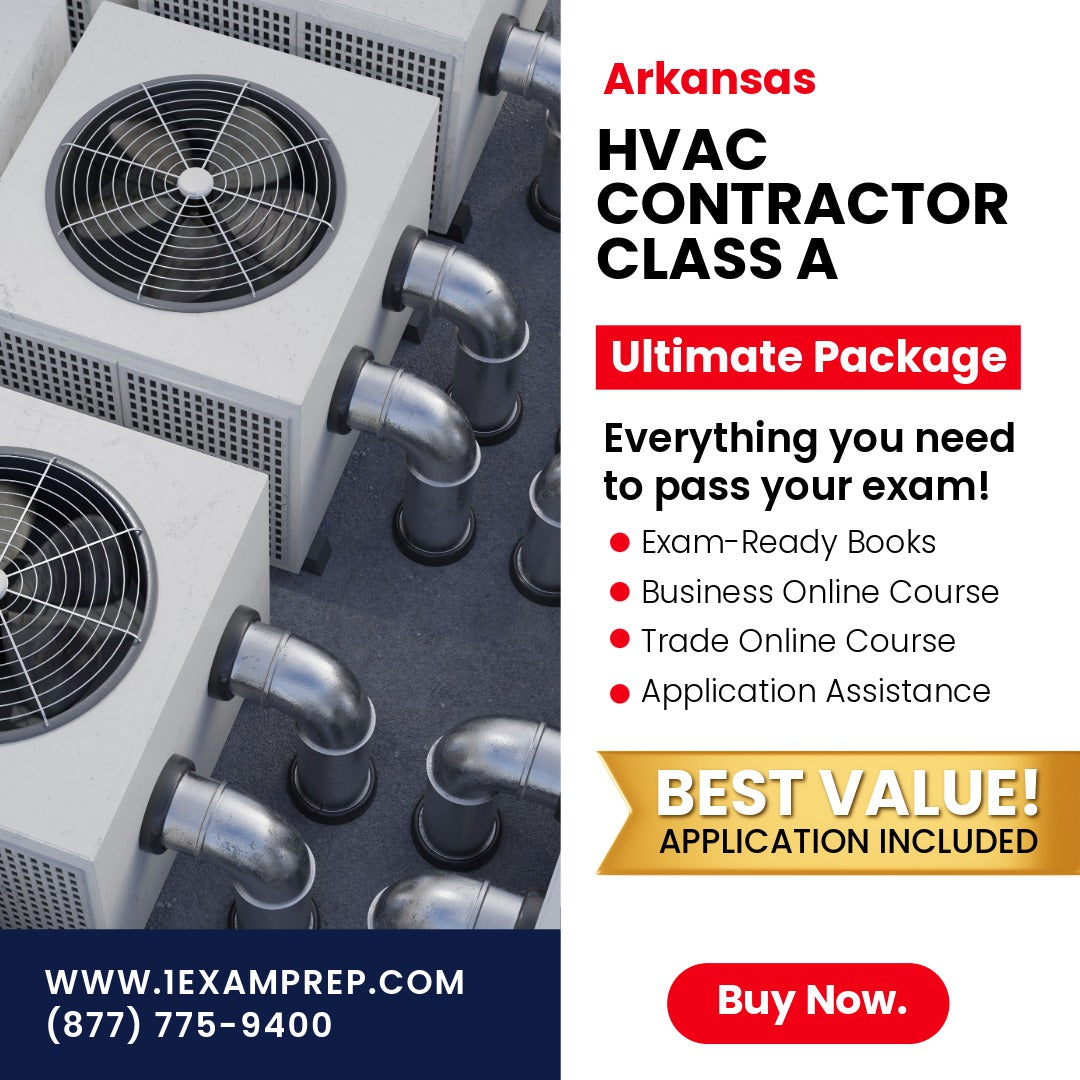 Arkansas Class A HVACR Contractor Ultimate Exam Prep Rental Package