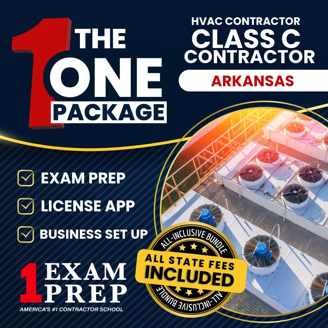 The 1 Package: All-Inclusive Arkansas Class C HVACR Contractor Exam, Licensing & Business Setup Solution
