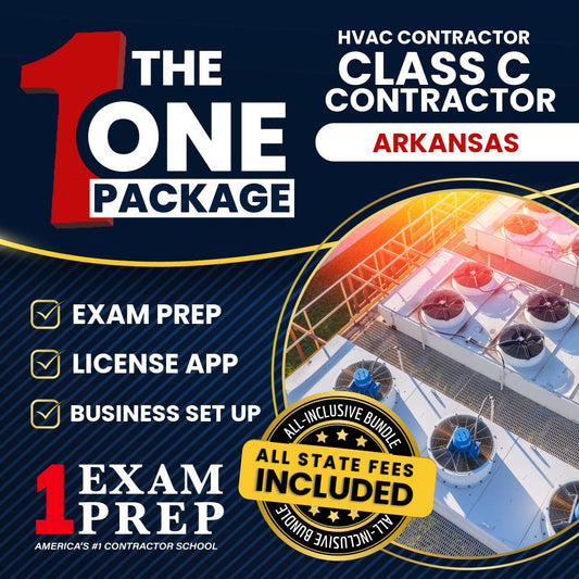 The 1 Package: All-Inclusive Arkansas Class C HVACR Contractor Exam, Licensing & Business Setup Solution