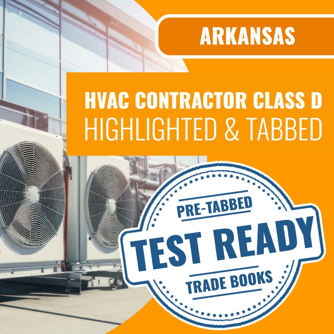 Arkansas Class D HVACR Contractor Highlighted & Tabbed Book Package