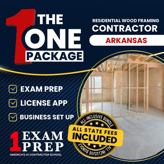 The 1 Package: All-Inclusive Arkansas Residential Wood Framing Contractor Exam, Licensing & Business Setup Solution