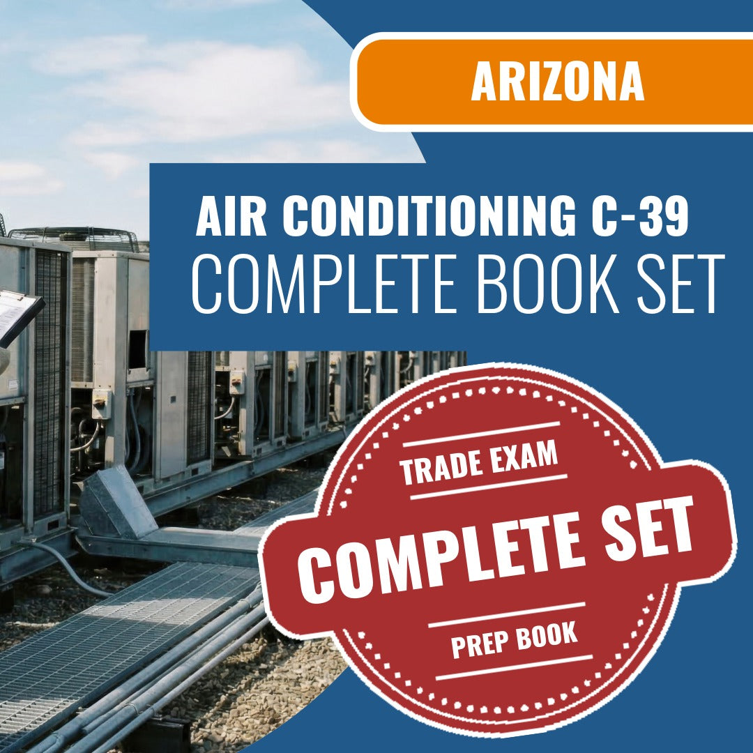 Arizona Air Conditioning and Refrigeration Commercial Contractor (C-39) Exam Book Package