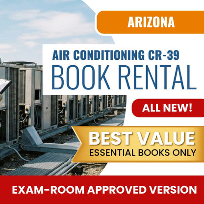 Arizona Air Conditioning and Refrigeration Residential / Commercial Contractor (CR-39) - Books & Course Rental - Exam Room Approved