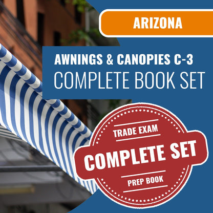 Arizona Awnings, Canopies and Process Piping Commercial Contractor (C-3) Exam Book Package