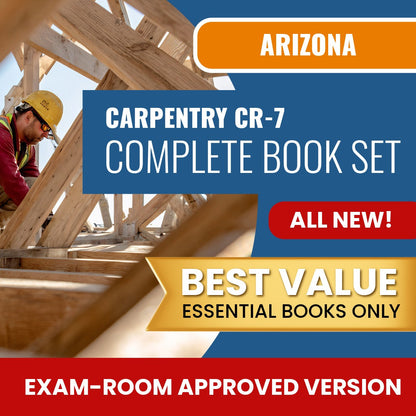 Arizona Carpentry Residential / Commercial Contractor (CR-7) Books Allowed into Exam Package