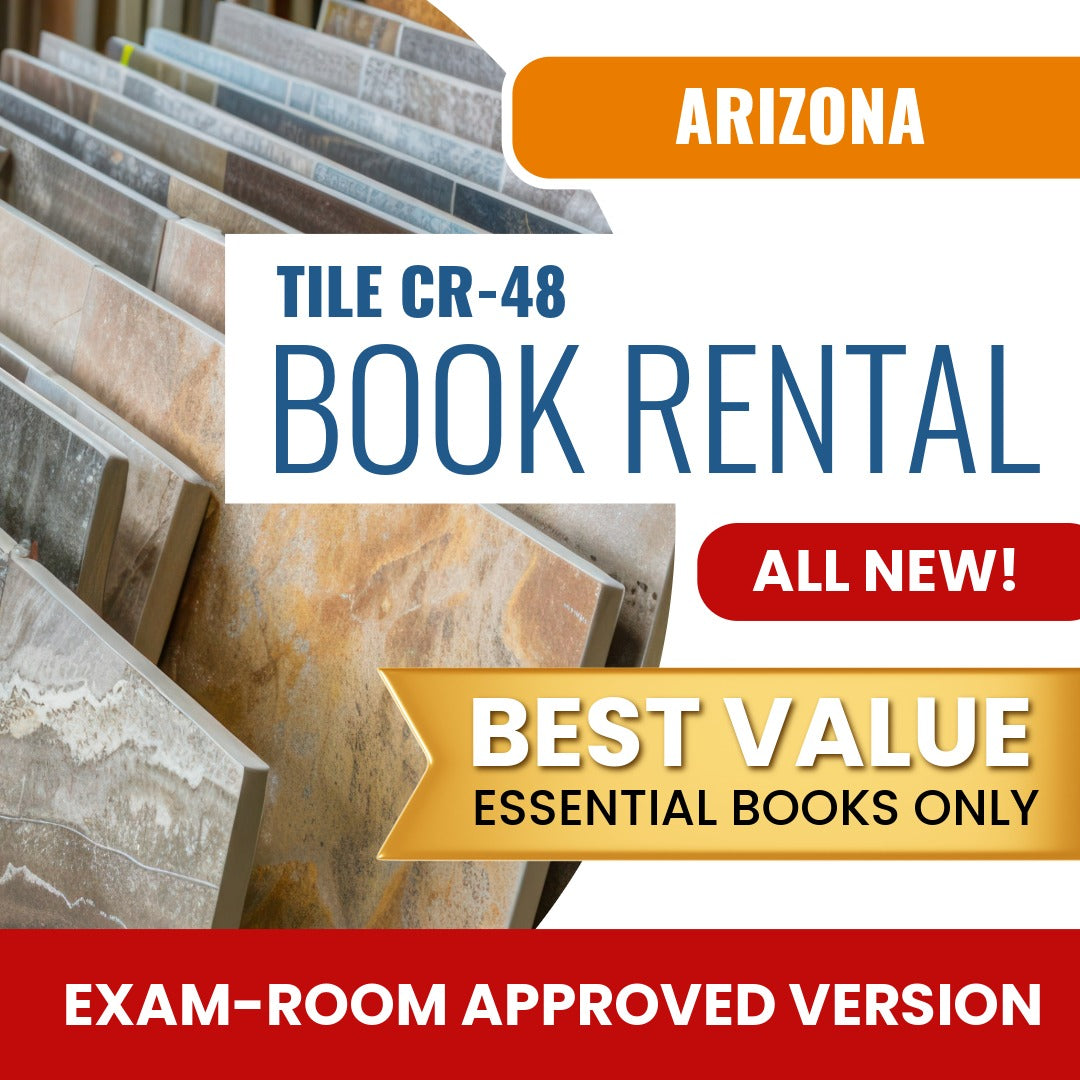 Arizona Ceramic, Plastic and Metal Tile Residential / Commercial Contractor (CR-48) - Books & Course Rental - Exam Room Approved