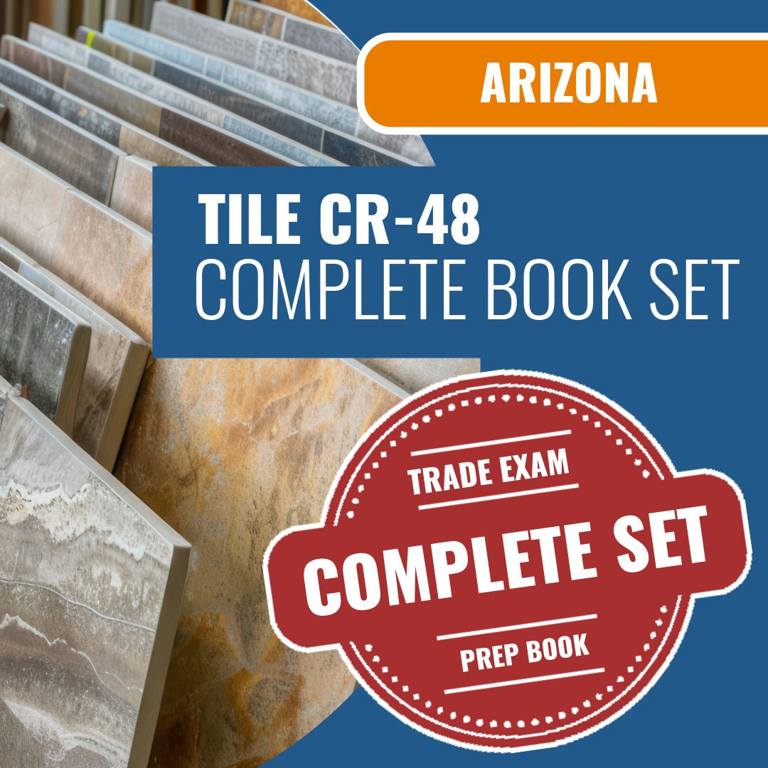 Arizona Ceramic, Plastic and Metal Tile Residential / Commercial Contractor (CR-48) Exam Book Package