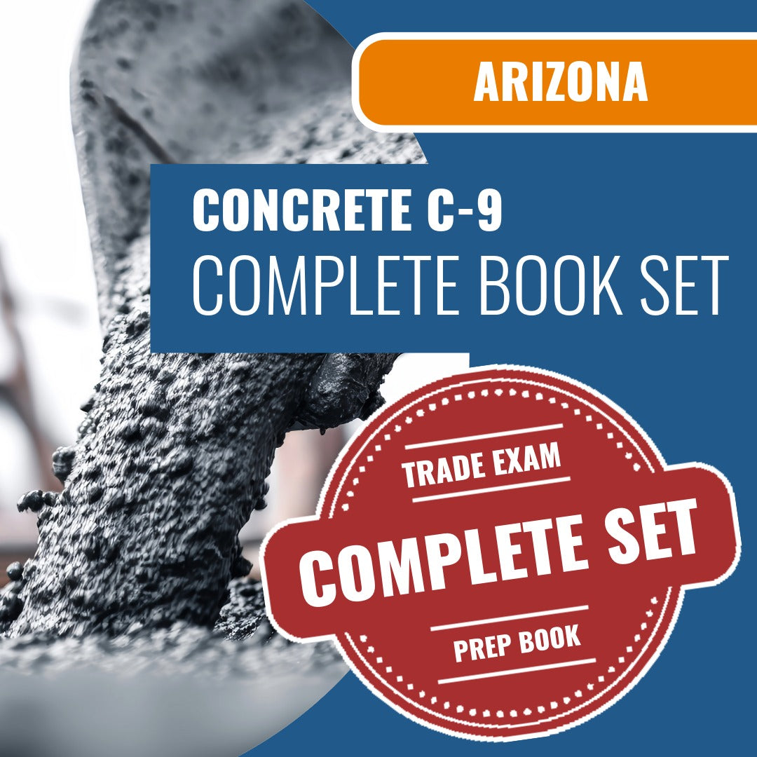 Arizona Concrete Commercial Contractor (C-9) Exam Book Package