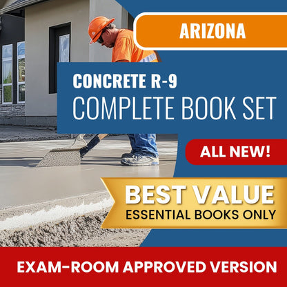 Arizona Concrete Residential Contractor (R-9) Books Allowed into Exam Package