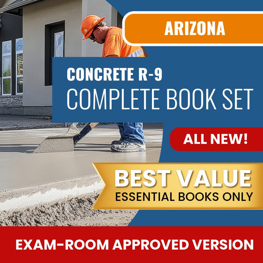 Arizona Concrete Residential Contractor (R-9) Books Allowed into Exam Package