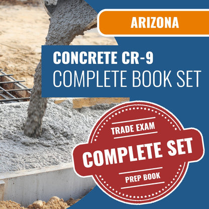 Arizona Concrete Residential / Commercial Contractor (CR-9) Exam Book Package