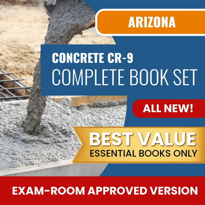 Arizona Concrete Residential / Commercial Contractor (CR-9) Books Allowed into Exam Package