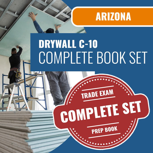 Arizona Drywall Commercial Contractor (C-10) Exam Book Package
