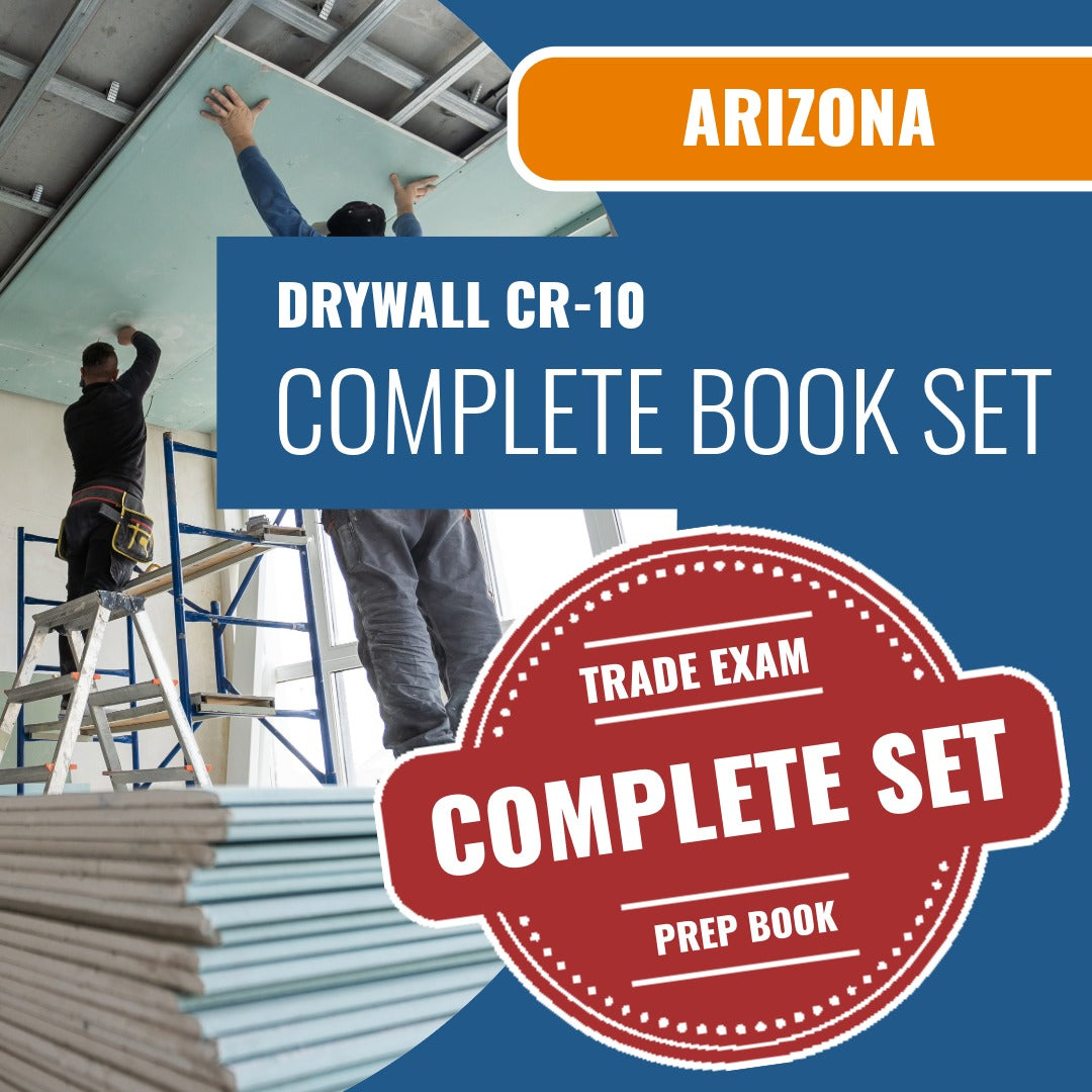 Arizona Drywall Residential / Commercial Contractor (CR-10) Exam Book Package