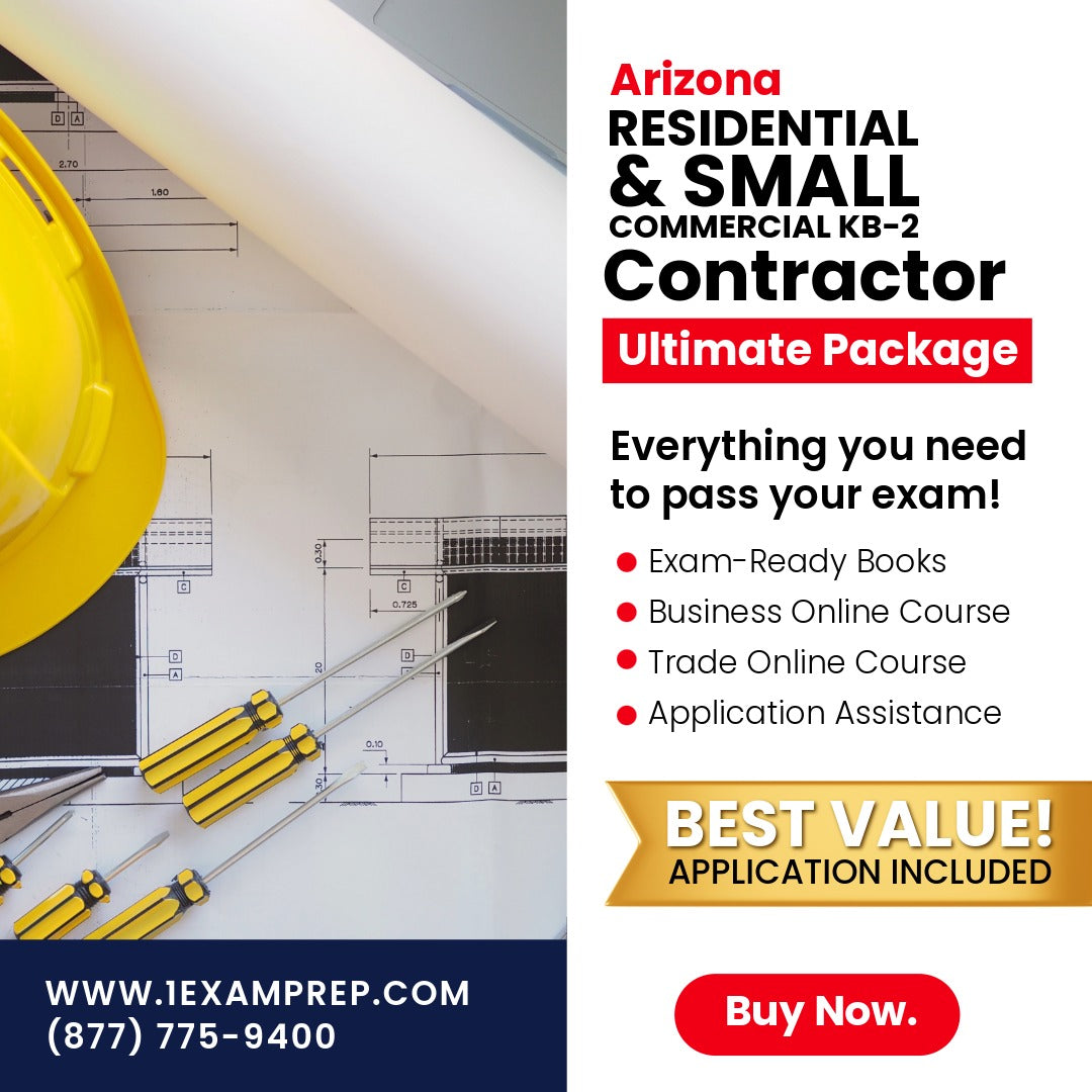 Arizona Dual Residential and Small Commercial Contractor (KB-2) Ultimate Exam Prep Rental Package