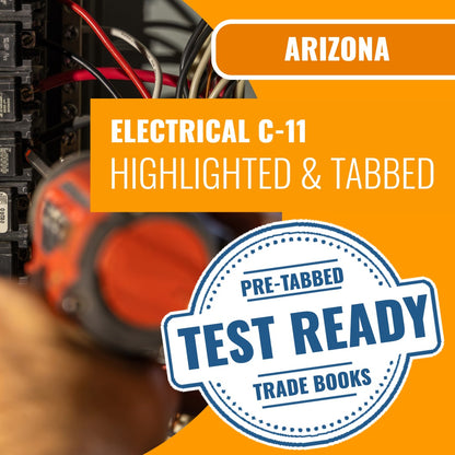 Arizona Electrical Commercial Contractor (C-11) Highlighted & Tabbed Book Package