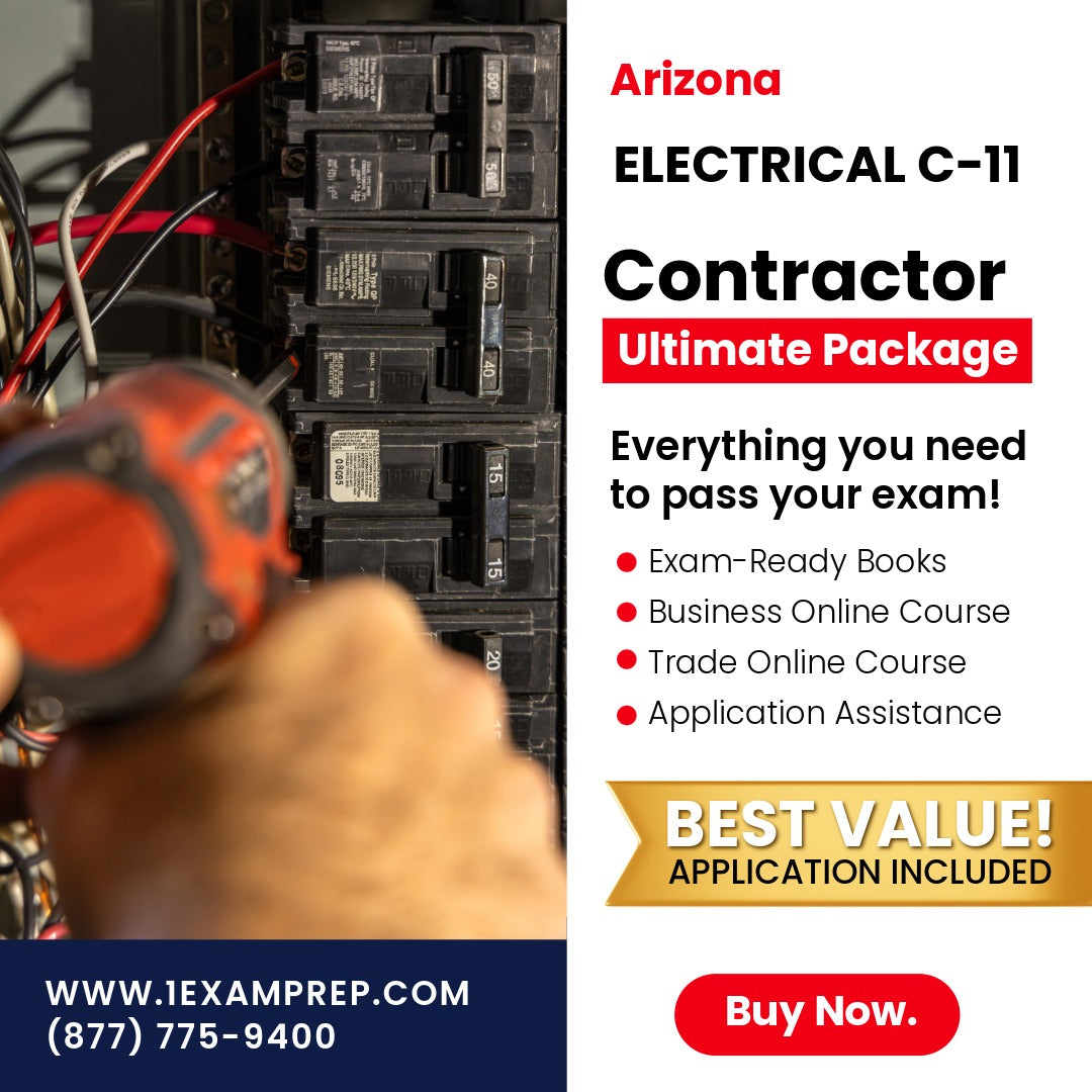 Arizona Electrical Commercial Contractor (C-11) Ultimate Exam Prep Rental Package