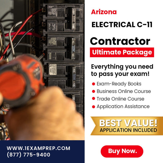 Arizona Electrical Commercial Contractor (C-11) Ultimate Exam Prep Rental Package