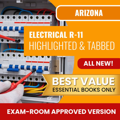 Arizona Electrical Residential Contractor (R-11) Highlighted & Tabbed Books Allowed into Exam Package