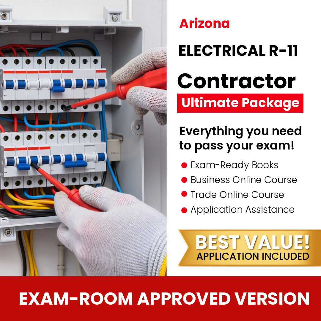 Arizona Electrical Residential Contractor (R-11) Ultimate Books Exam Room Approved + Course + Application Package