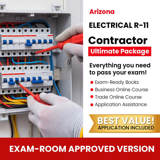 Arizona Electrical Residential Contractor (R-11) Ultimate Books Exam Room Approved + Course + Application Package