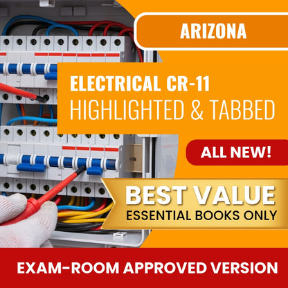 Arizona Electrical Residential / Commercial Contractor (CR-11) Highlighted & Tabbed Books Allowed into Exam Package