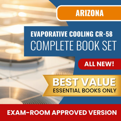 Arizona Evaporative Cooling and Ventilating Residential / Commercial Contractor (CR-58) Books Allowed into Exam Package