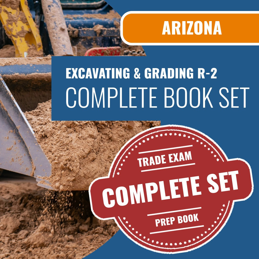Arizona Excavating, Grading and Oil Surfacing Residential Contractor (R-2) Exam Book Package