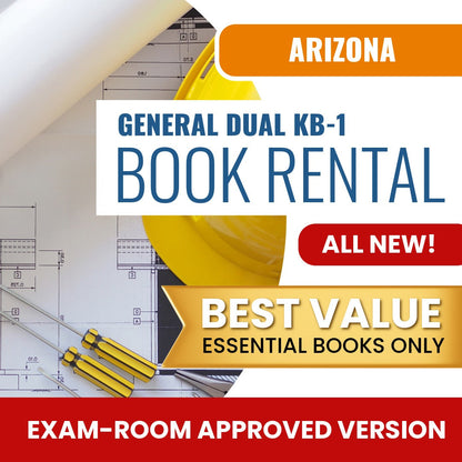 Arizona General Dual Residential / Commercial Contractor (KB-1) - Books & Course Rental - Exam Room Approved