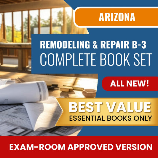 Arizona General Remodeling and Repair Residential Contractor (B-3) Books Allowed into Exam Package