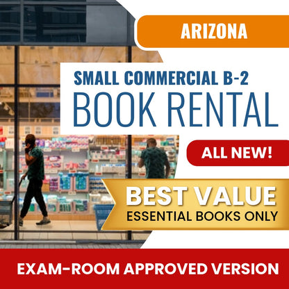 Arizona General Small Commercial Contractor (B-2 ) - Books & Course Rental - Exam Room Approved
