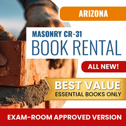 Arizona Masonry Residential / Commercial Contractor (CR-31) - Books & Course Rental - Exam Room Approved