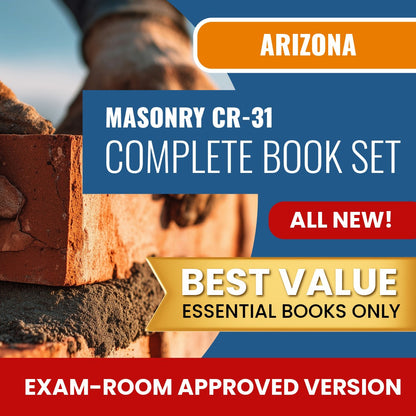 Arizona Masonry Residential / Commercial Contractor (CR-31) Books Allowed into Exam Package