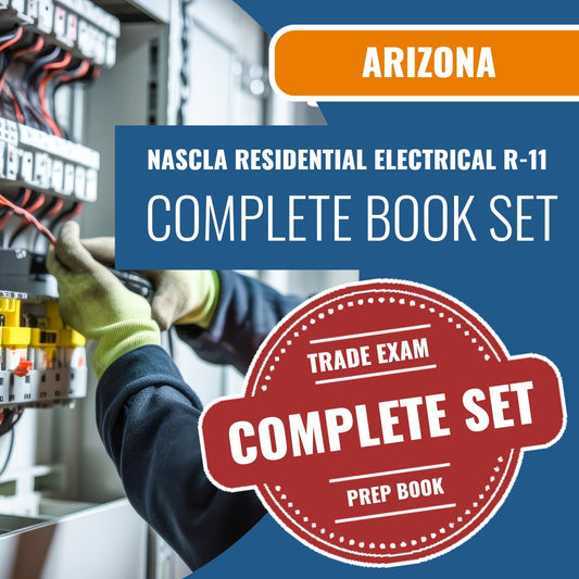 Arizona NASCLA Accredited Trade Examination for Residential Electrical Contractors (R-11) Exam Book Package