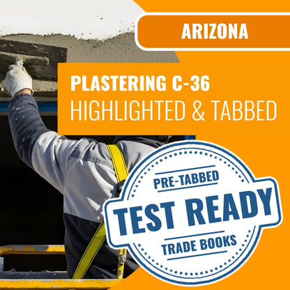 Arizona Plastering Commercial Contractor (C-36) Highlighted & Tabbed Book Package
