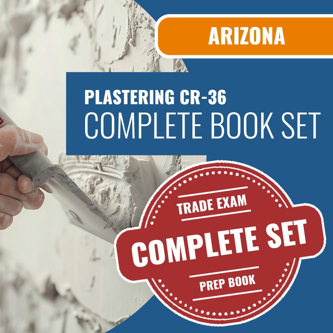 Arizona Plastering Residential / Commercial Contractor (CR-36) Exam Book Package