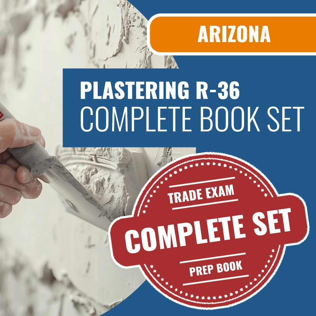 Arizona Plastering Residential Contractor (R-36) Exam Book Package