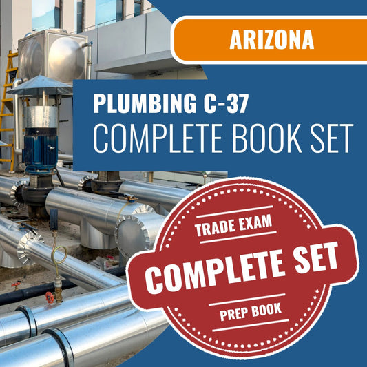 Arizona Plumbing Commercial Contractor (C-37) Exam Book Package