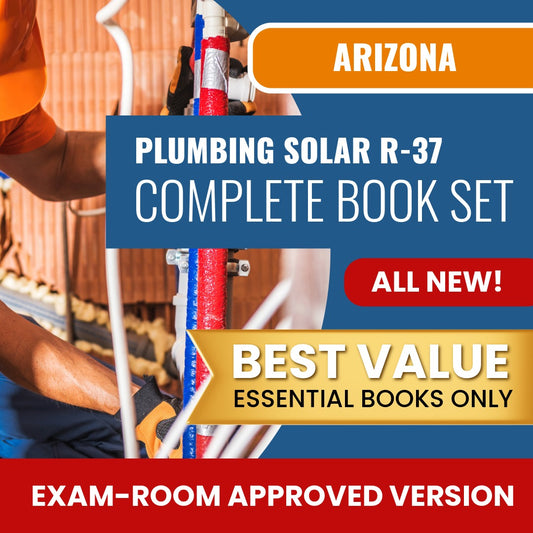 Arizona Plumbing, Including Solar Residential Contractor (R-37) Books Allowed into Exam Package