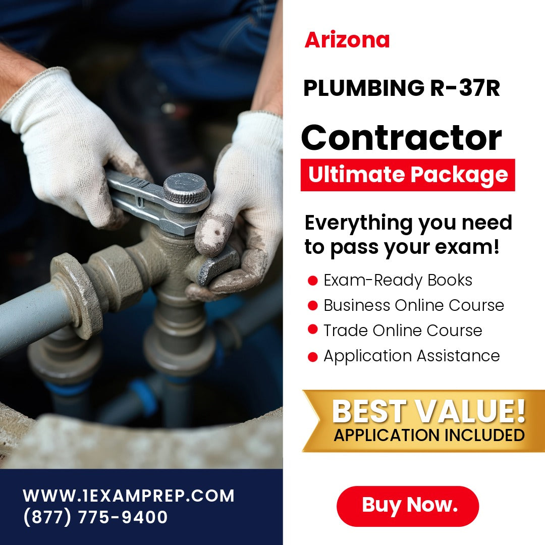 Arizona Plumbing, Residential Contractor (R-37R) Ultimate Exam Prep Rental