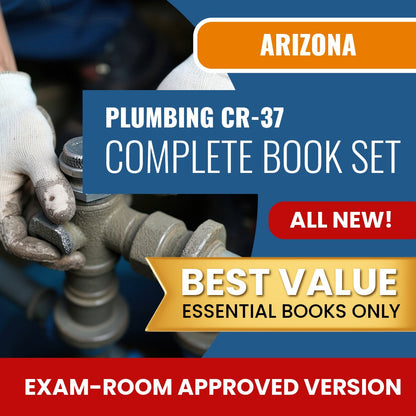 Arizona Plumbing Residential / Commercial Contractor (CR-37) Books Allowed into Exam Package