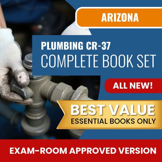 Arizona Plumbing Residential / Commercial Contractor (CR-37) Books Allowed into Exam Package