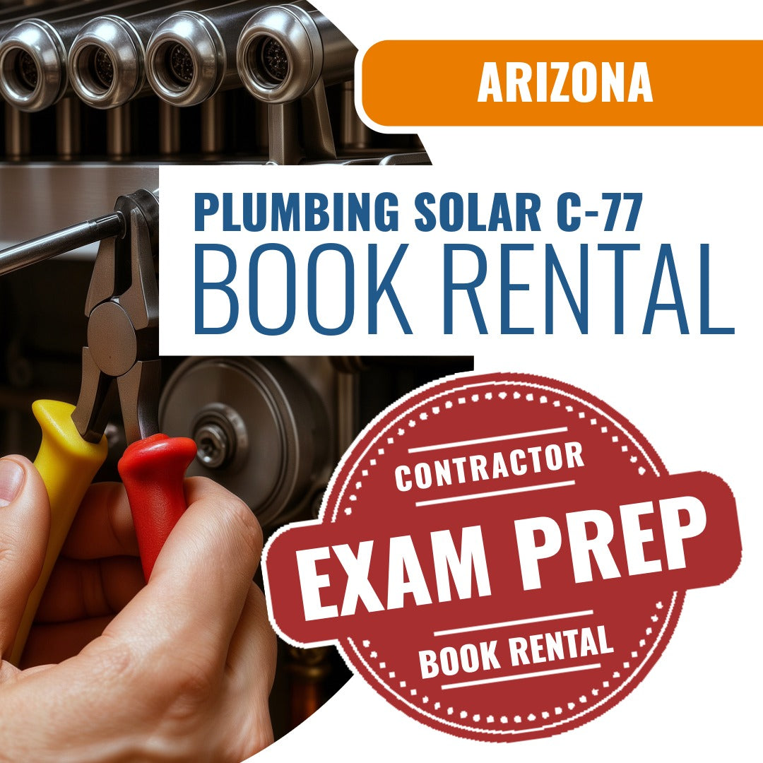 Arizona Plumbing, Including Solar Commercial Contractor (C-77) - Books & Courses Rental Package
