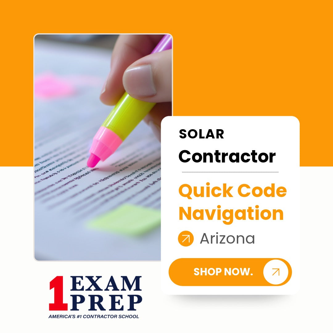 Arizona Solar Contractor C-78 Quick Code Navigation 