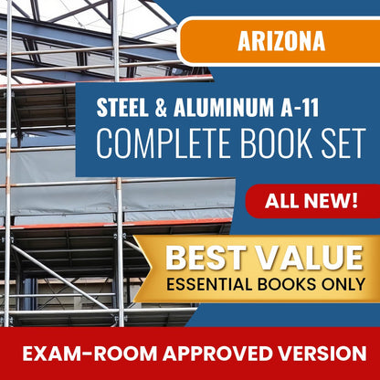 Arizona Steel and Aluminum Erection Commercial Contractor (A-11) Books Allowed into Exam Package